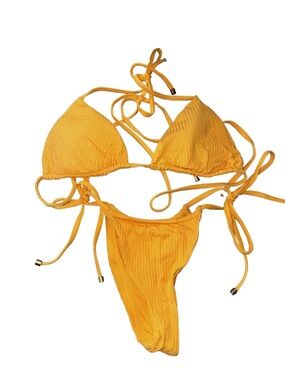Vitamin A Yellow Ribbed Bikini